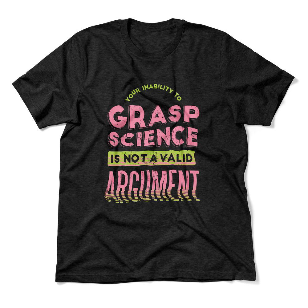 Not A Valid Argument Men/Unisex T-Shirt in Heather Black color