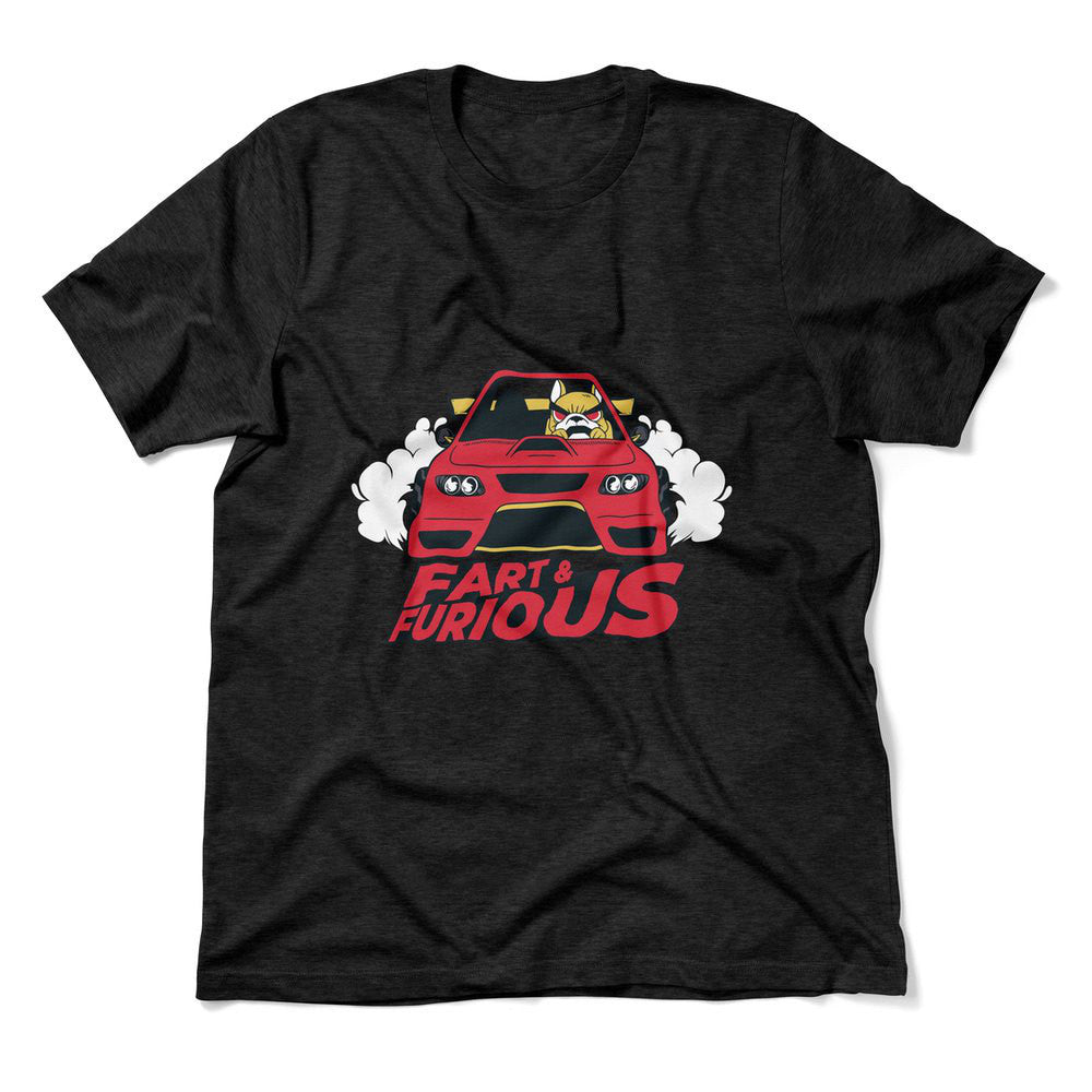 Fart And Furious Men/Unisex T-Shirt in Heather Black color