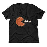 Pie Eating Cream Men/Unisex T-Shirt in Heather Black color