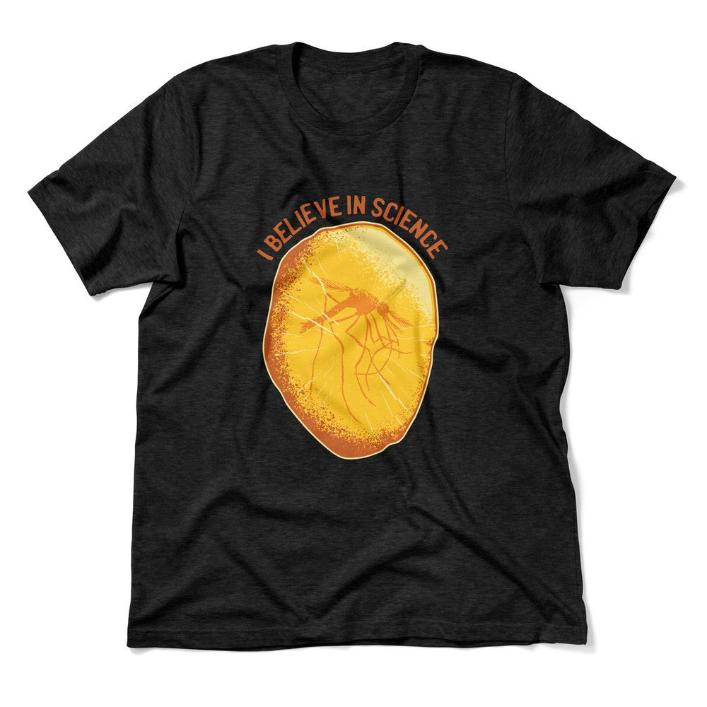 I Believe In Science Men/Unisex T-Shirt in Heather Black color