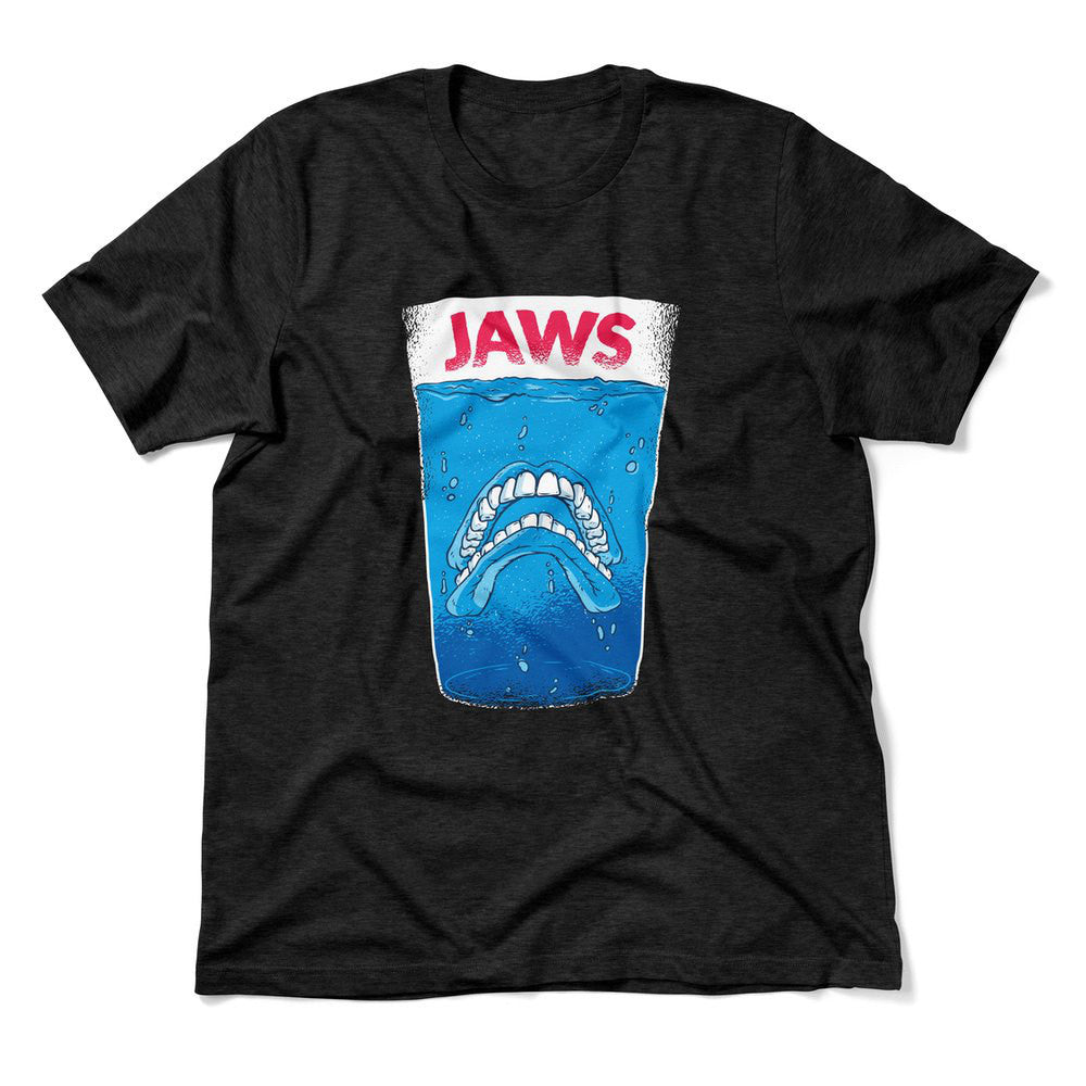 Jaws Teeth Men/Unisex T-Shirt in Heather Black color