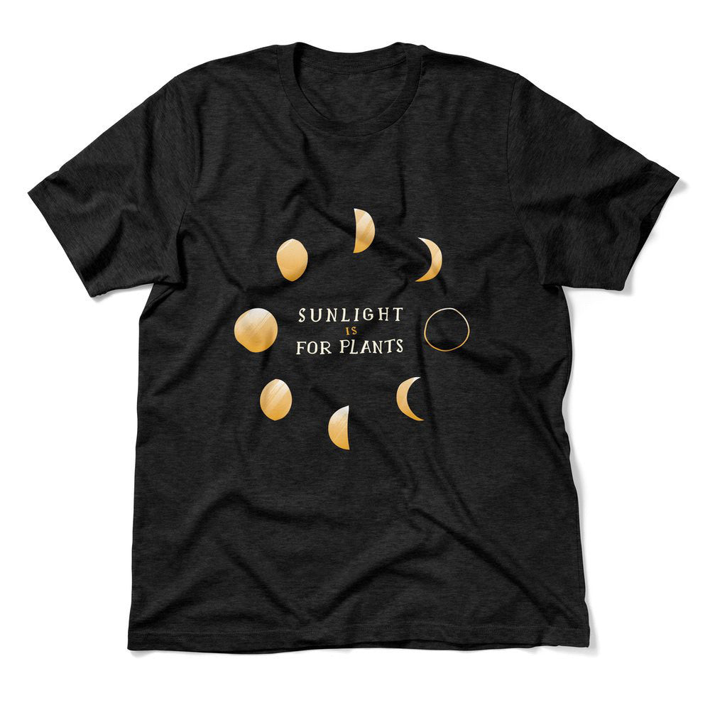 Night Moon Phases Men/Unisex T-Shirt in Heather Black color