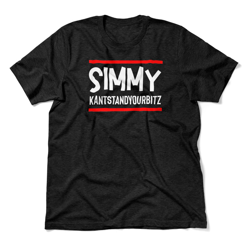 Simmy Kantstandyourbitz Men/Unisex T-Shirt in Heather Black color