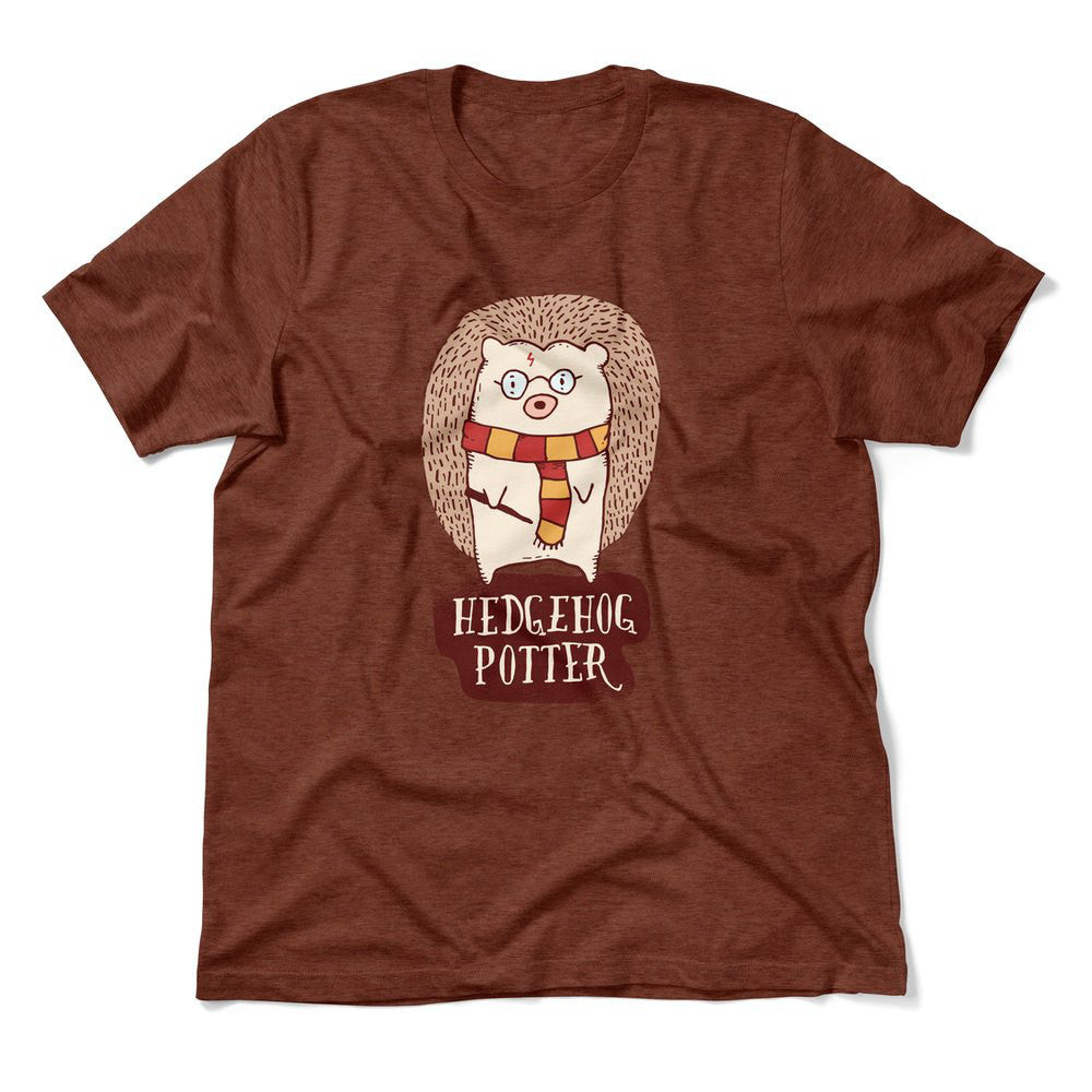 Hedge Hog Potter Men/Unisex T-Shirt in Heather Clay color