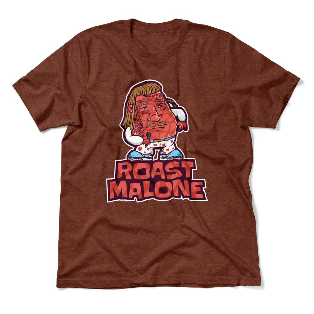 Roast Malone Men/Unisex T-Shirt in Heather Clay color