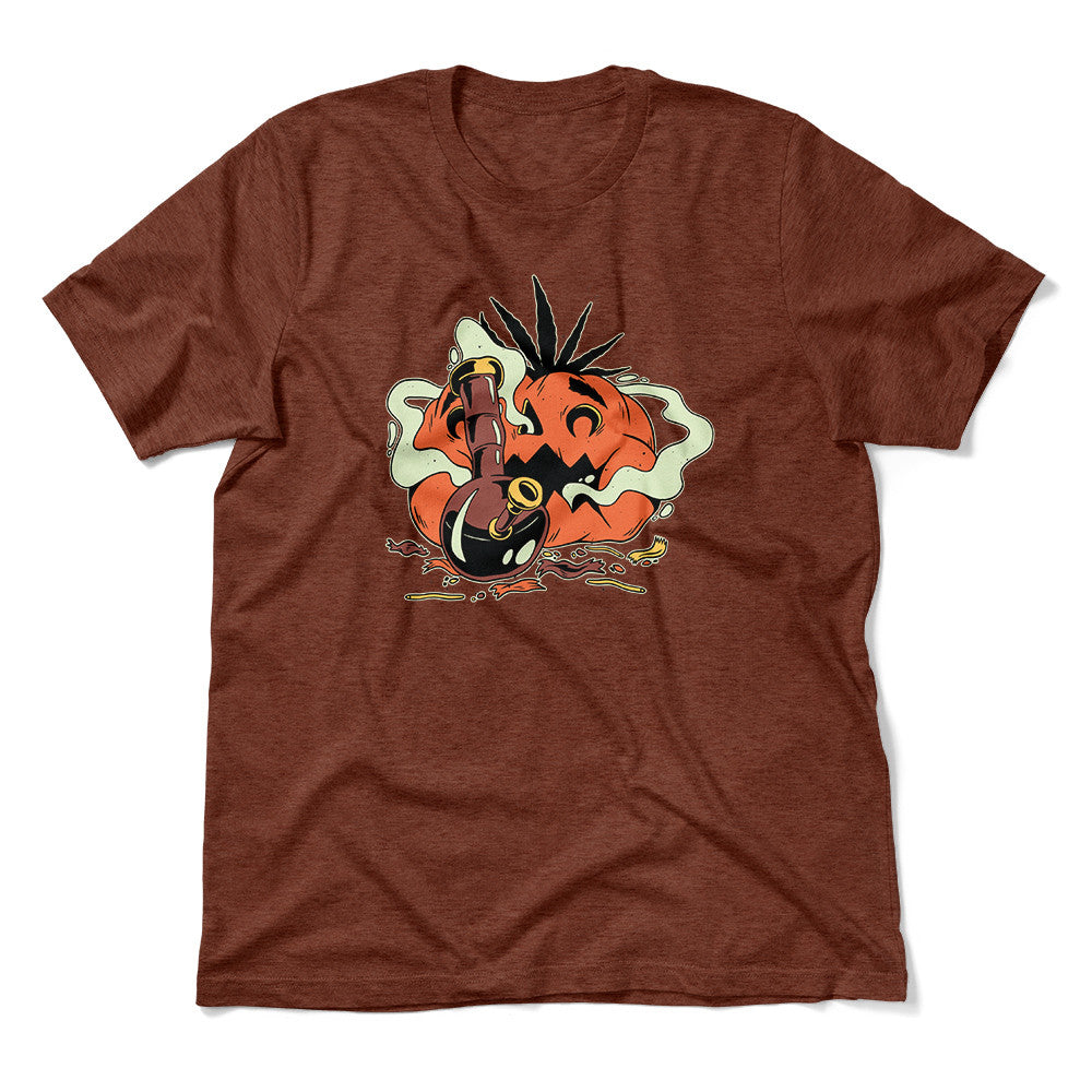 Baked Pumpkin Men/Unisex T-Shirt in Heather Clay color