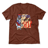 Oh Sam Can You See Men/Unisex T-Shirt in Heather Clay color