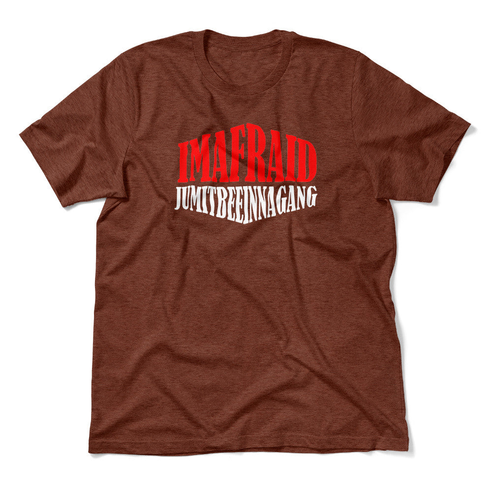 Imafraid Jumitbeeinnagang Men/Unisex T-Shirt in Heather Clay color