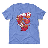 Power Loops Men/Unisex T-Shirt in Heather Columbia Blue color