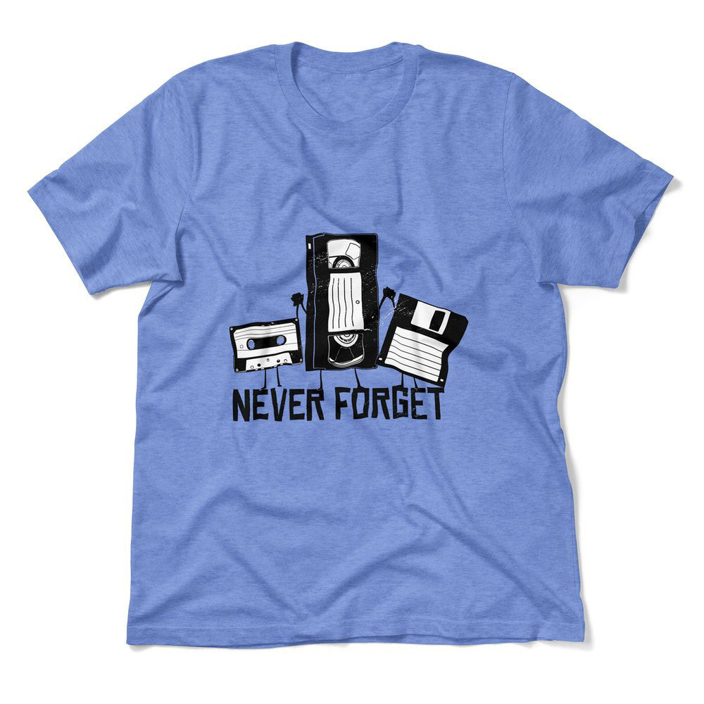 Never Forget The Old Stuff Men/Unisex T-Shirt in Heather Columbia Blue color