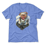 Lifeline Pug Apex Gamer Men/Unisex T-Shirt in Heather Columbia Blue color