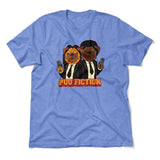 Pug Fiction Men/Unisex T-Shirt in Heather Columbia Blue color