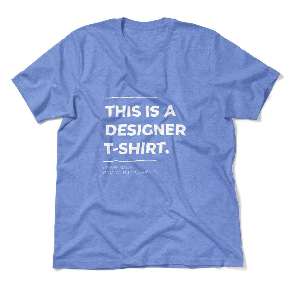 Designer Tshirt Men/Unisex T-Shirt in Heather Columbia Blue color