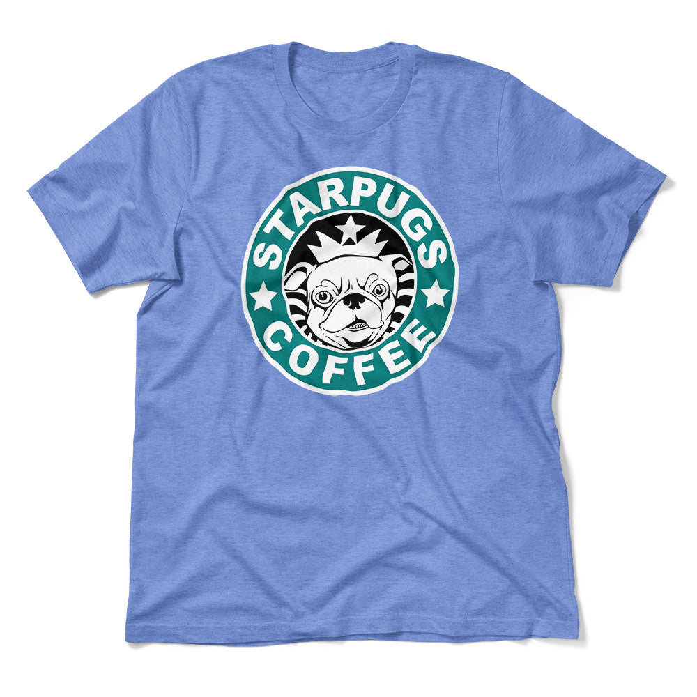 Starpugs Coffee Men/Unisex T-Shirt in Heather Columbia Blue color