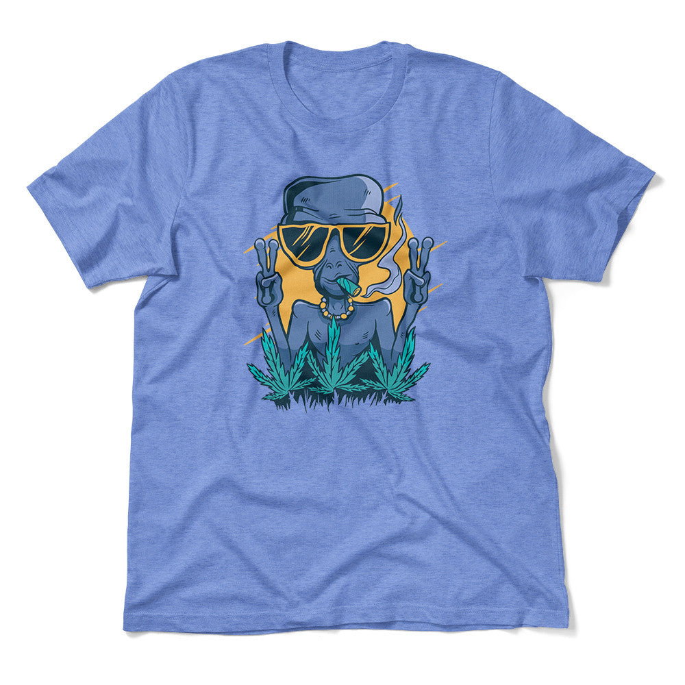Alien Joint Men/Unisex T-Shirt in Heather Columbia Blue color