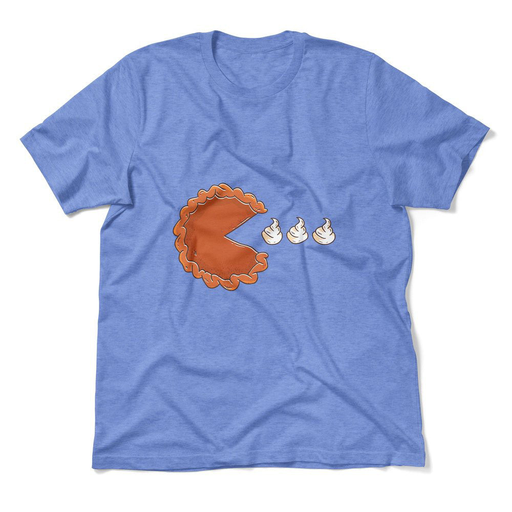 Pie Eating Cream Men/Unisex T-Shirt in Heather Columbia Blue color