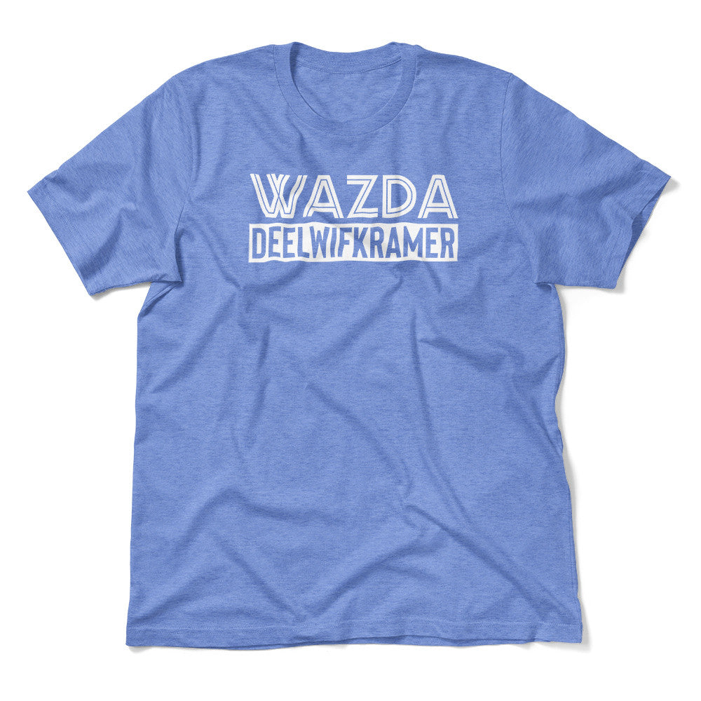 Wazda Deelwifkramer Men/Unisex T-Shirt in Heather Columbia Blue color