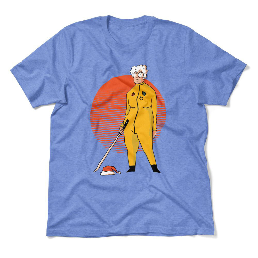Kill Bill Mrs.santa Men/Unisex T-Shirt in Heather Columbia Blue color