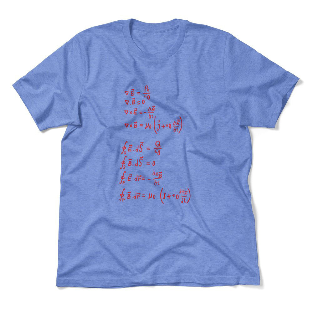 Physics Formula Men/Unisex T-Shirt in Heather Columbia Blue color