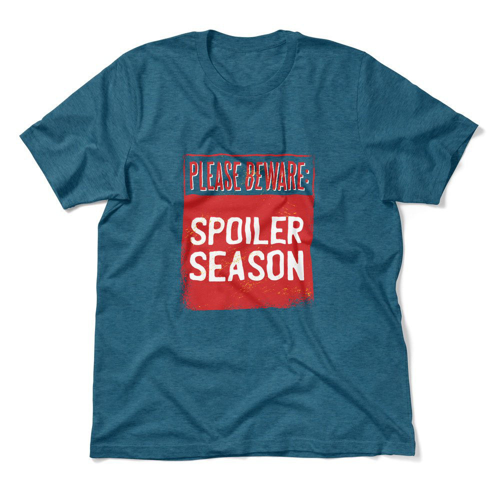Spoiler Alert Men/Unisex T-Shirt in Heather Deep Teal color