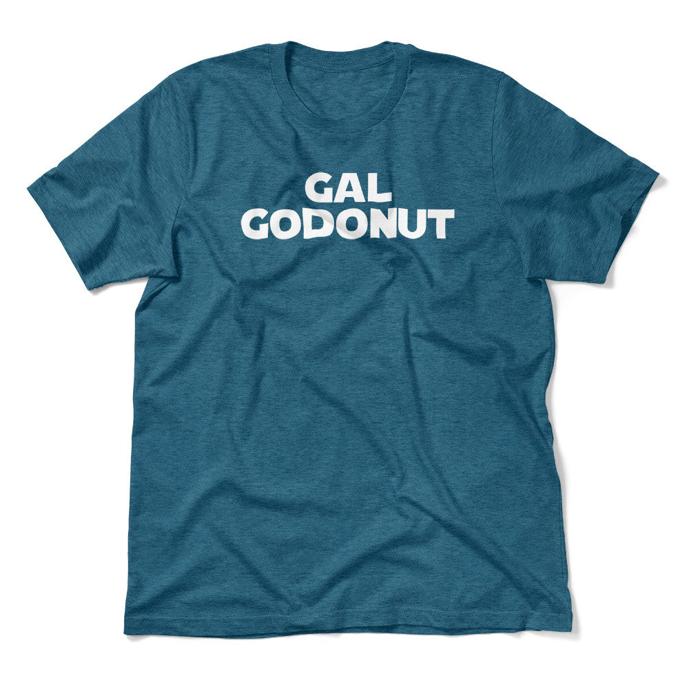 Gal Godonut Men/Unisex T-Shirt in Heather Deep Teal color