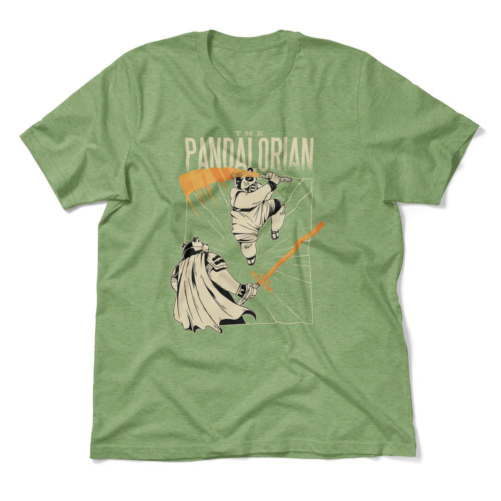 The Pandalorian Men/Unisex T-Shirt in Heather Green color
