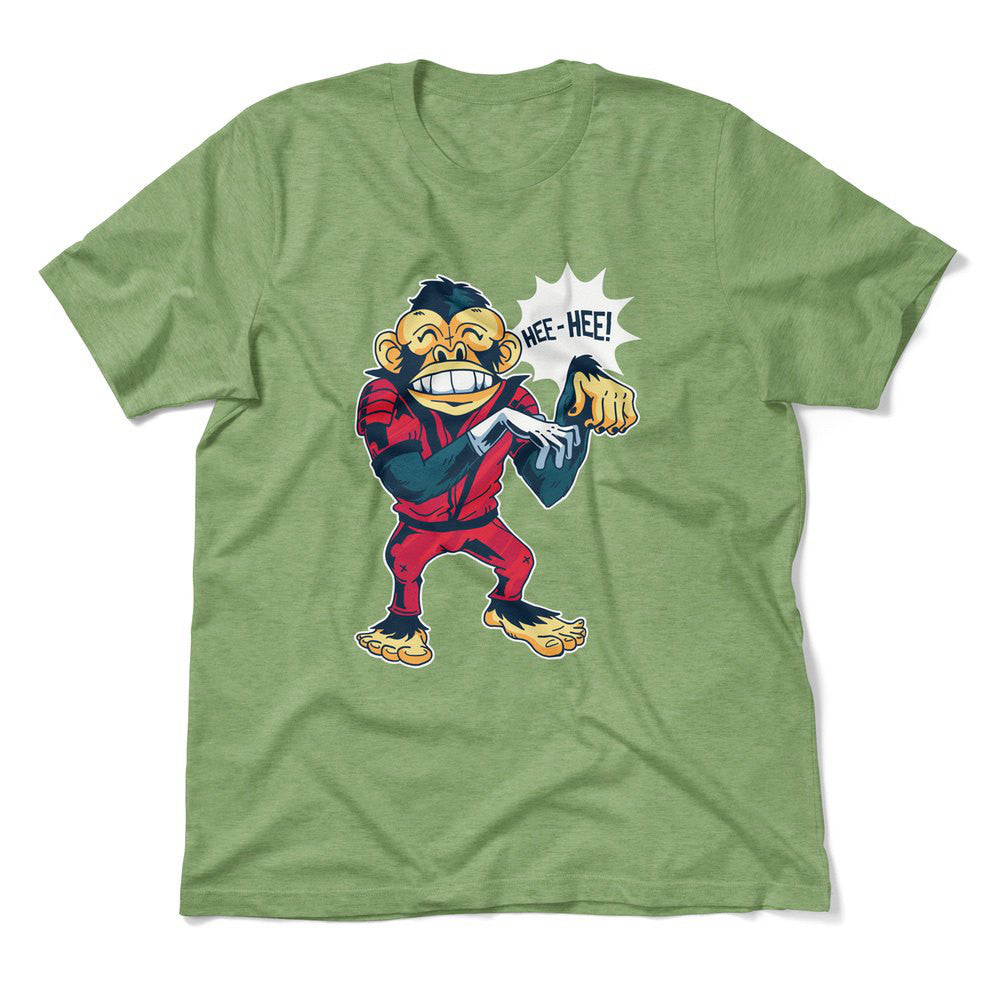 Dancing Monkey Jackson Men/Unisex T-Shirt in Heather Green color