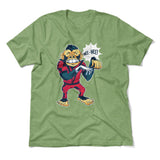 Dancing Monkey Jackson Men/Unisex T-Shirt in Heather Green color