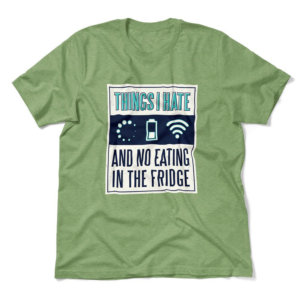 Things I Hate Men/Unisex T-Shirt in Heather Green color