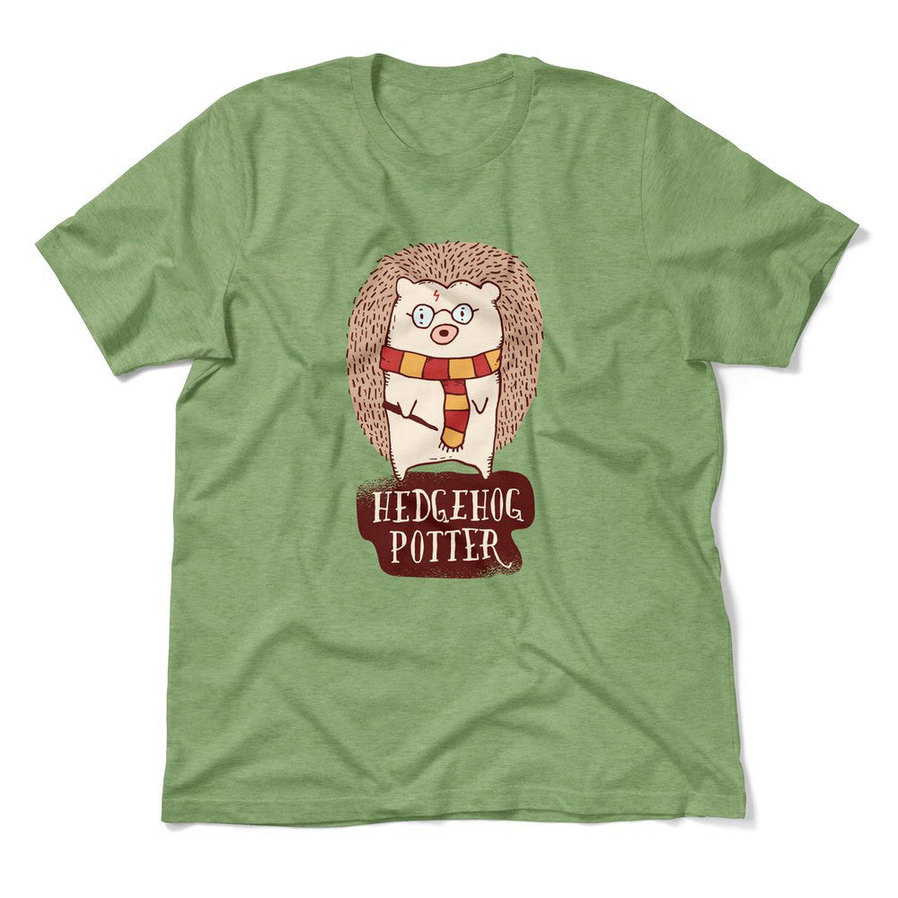 Hedge Hog Potter Men/Unisex T-Shirt in Heather Green color