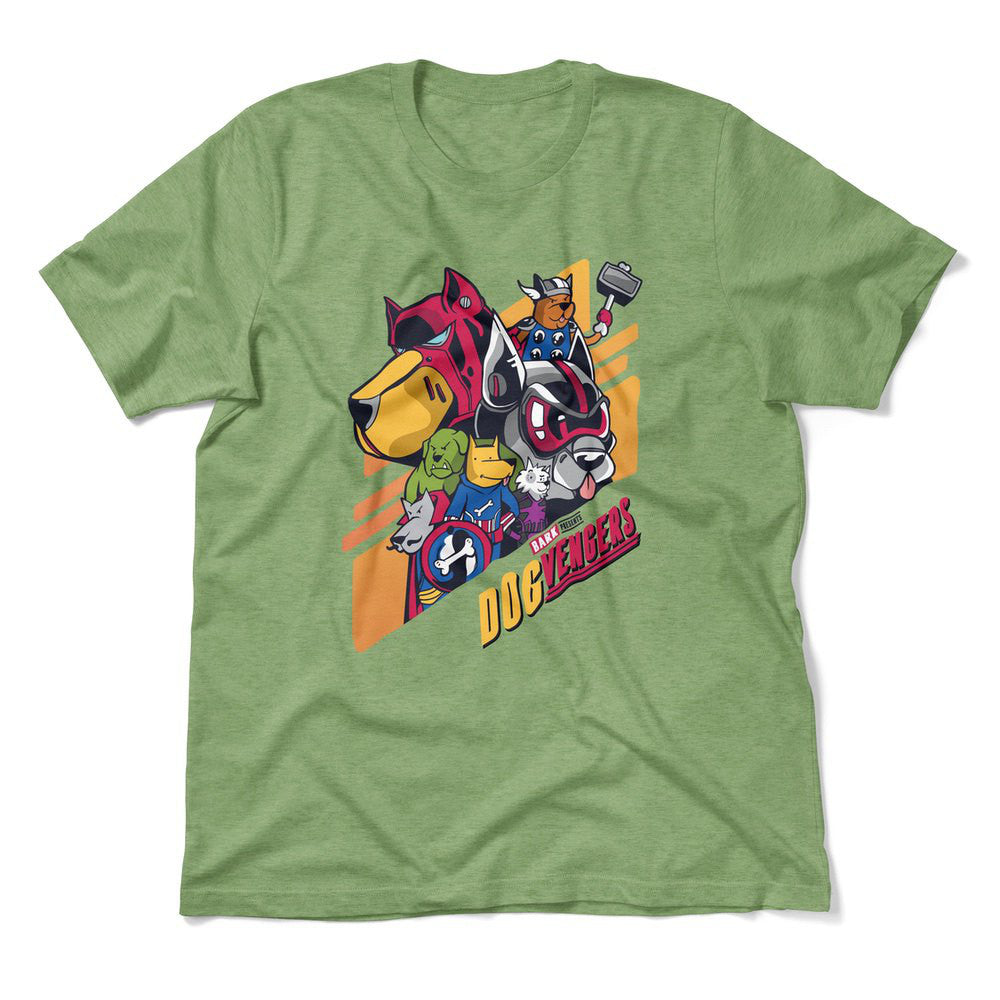 Dogvengers Men/Unisex T-Shirt in Heather Green color