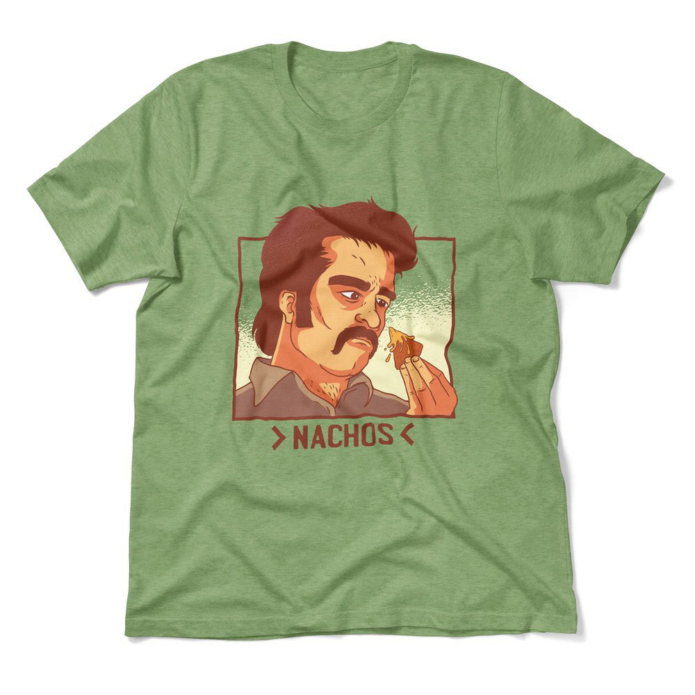 Nachos Drug Lord Men/Unisex T-Shirt in Heather Green color
