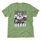 Robo Head Men/Unisex T-Shirt in Heather Green color