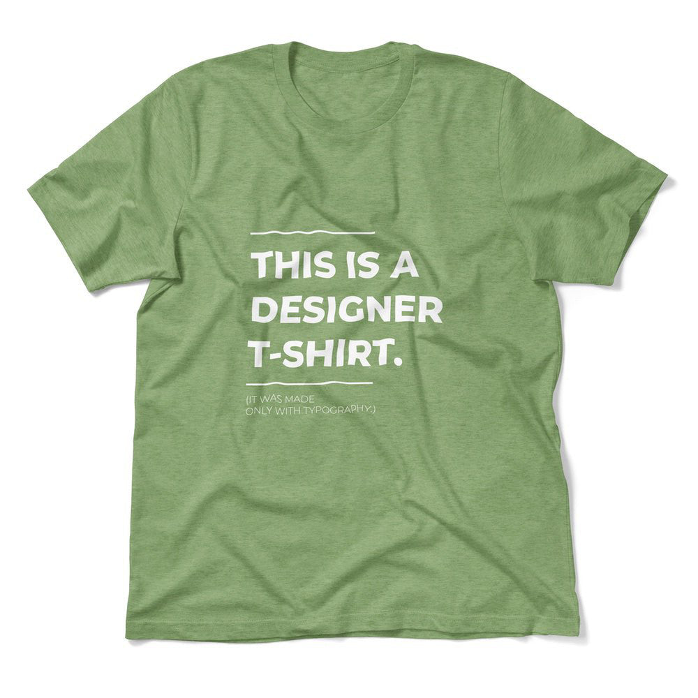 Designer Tshirt Men/Unisex T-Shirt in Heather Green color