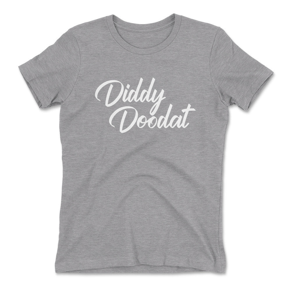Diddy Doodat Womens T-Shirt in Heather Grey color