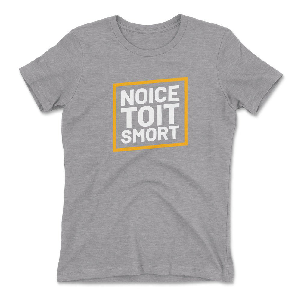Noice Toit Smort Womens T-Shirt in Heather Grey color