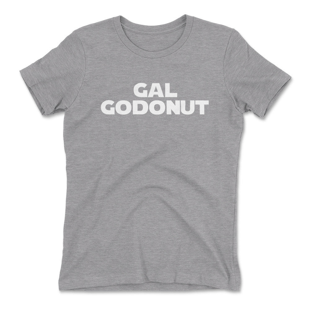 Gal Godonut Womens T-Shirt in Heather Grey color