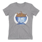Send Noods Womens T-Shirt in Heather Grey color