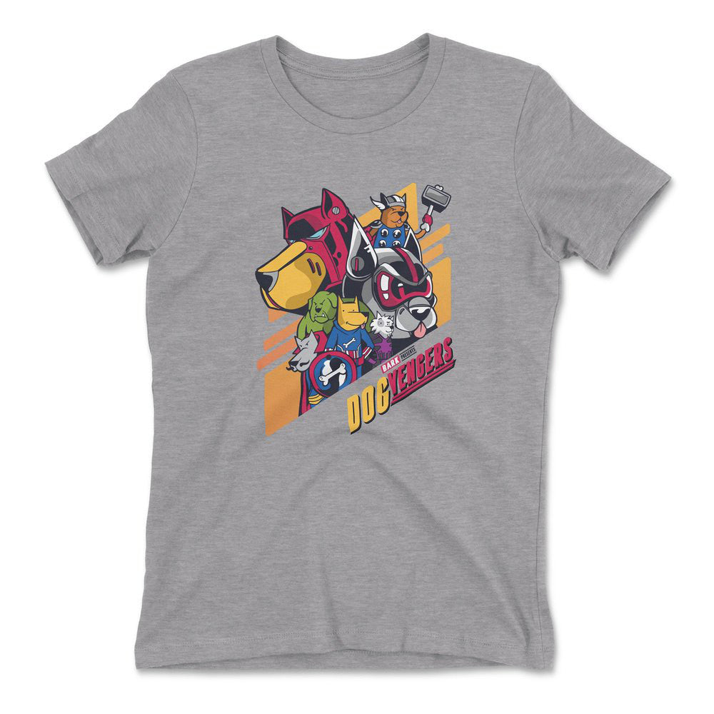 Dogvengers Womens T-Shirt in Heather Grey color