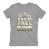 How Many Ways To Write Error Free Programs Womens T-Shirt in Heather Grey color