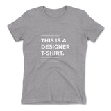 Designer Tshirt Womens T-Shirt in Heather Grey color