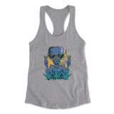 Alien Joint Womens Racerback Tank in Heather Grey color