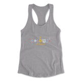 In Science We Trust Womens Racerback Tank in Heather Grey color
