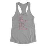 Physics Formula Womens Racerback Tank in Heather Grey color