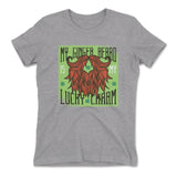My Ginger Beard Is My Lucky Charm Womens T-Shirt in Heather Grey color