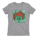 My Ginger Hair Is My Lucky Charm Womens T-Shirt in Heather Grey color