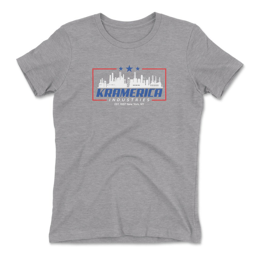 Kramerica Industries Womens T-Shirt in Heather Grey color