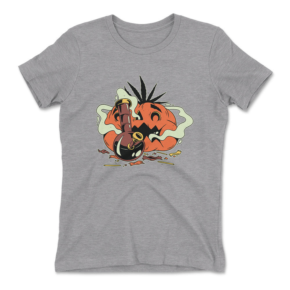 Baked Pumpkin Womens T-Shirt in Heather Grey color