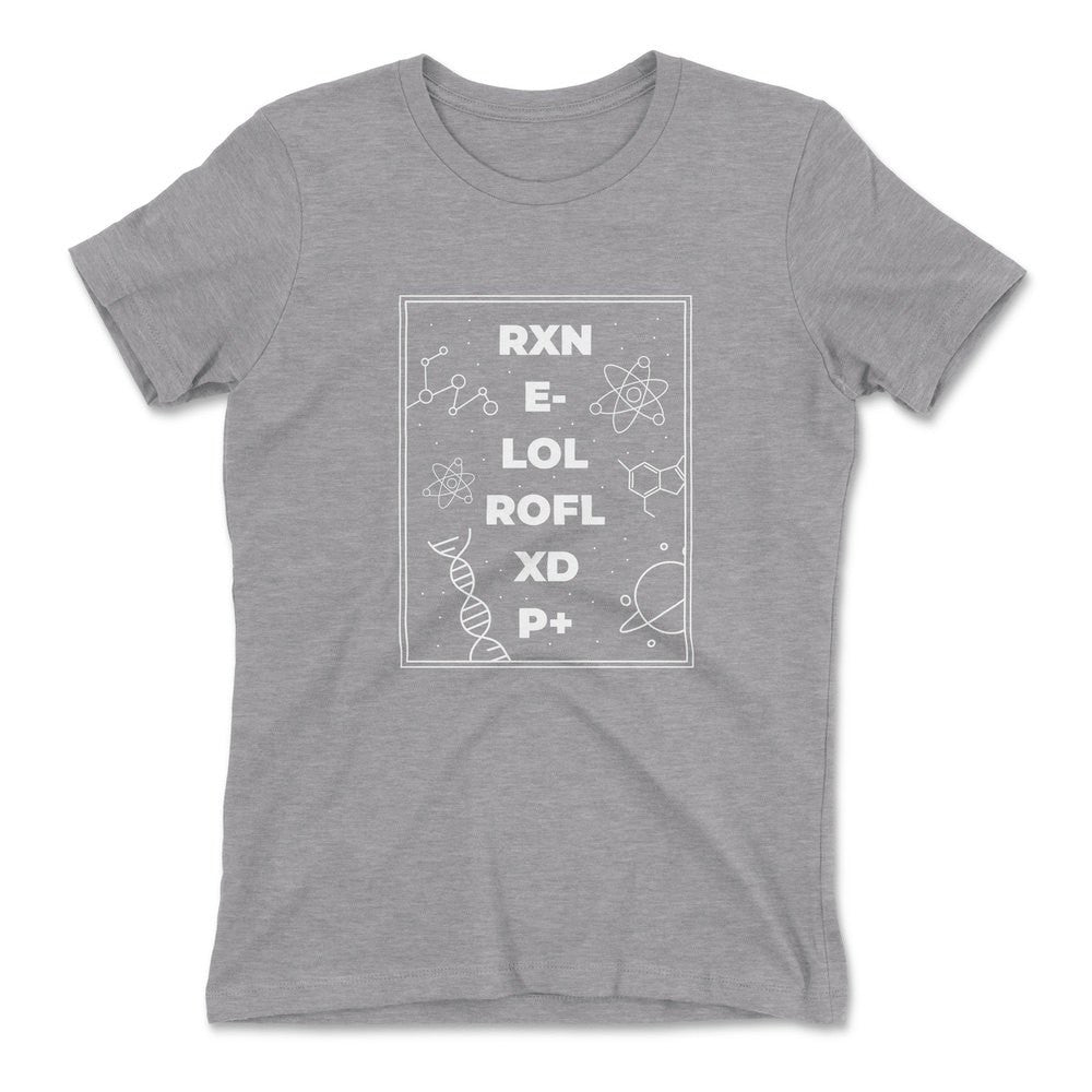 Scientific Verbal Expression Womens T-Shirt in Heather Grey color