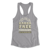 How Many Ways To Write Error Free Programs Womens Racerback Tank in Heather Grey color